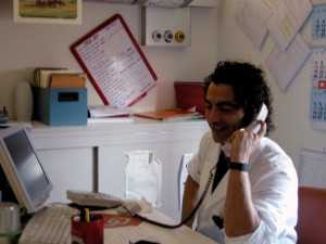Doctor on the phone