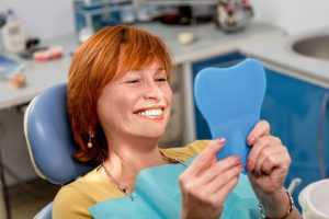 Woman with Dental Implants