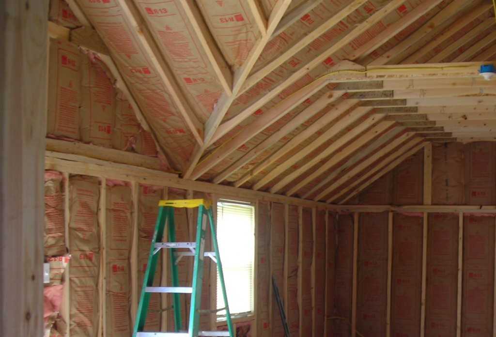 Insulation, house under construction