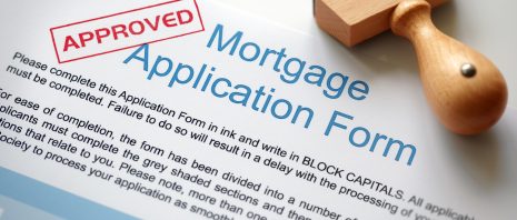 Approved and stamped mortgage application form