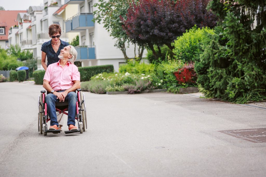 Senior citizen enjoying a stroll