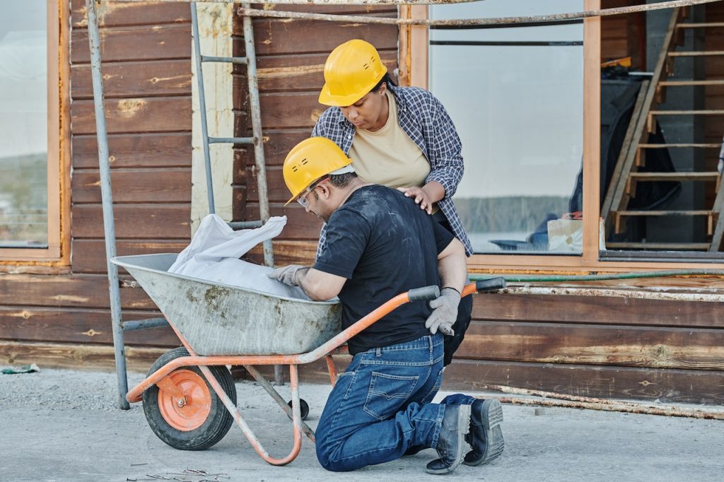 An Injured Construction Worker