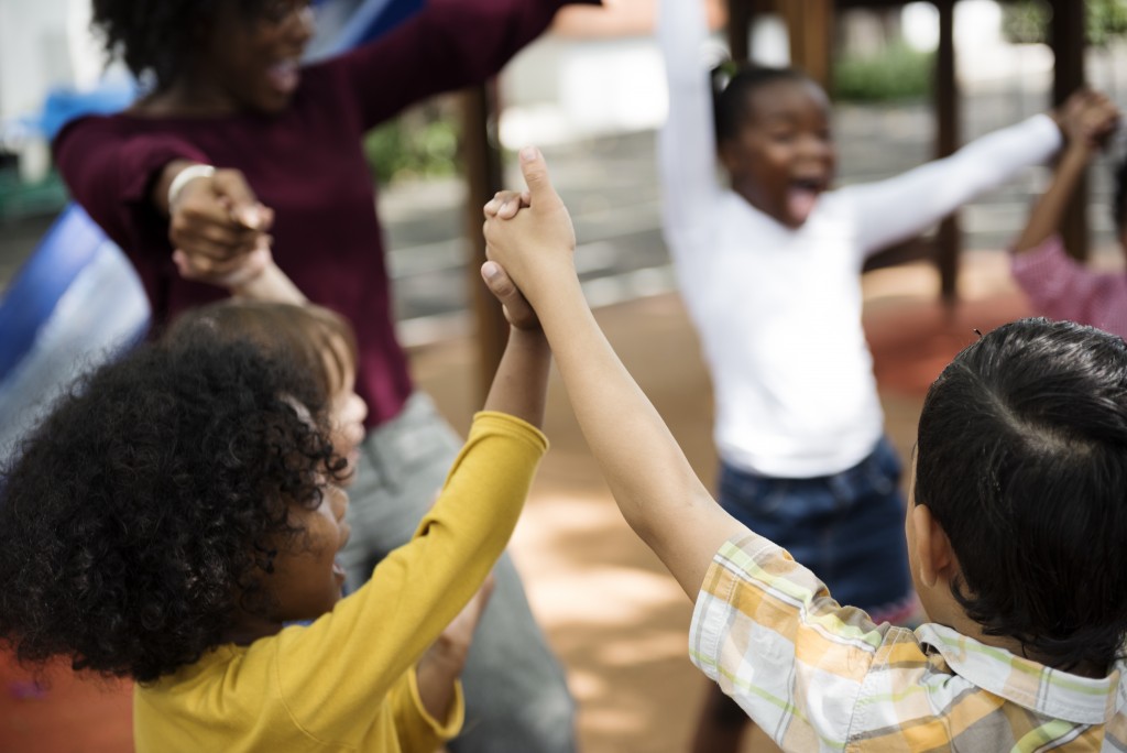 Group of Active Kids