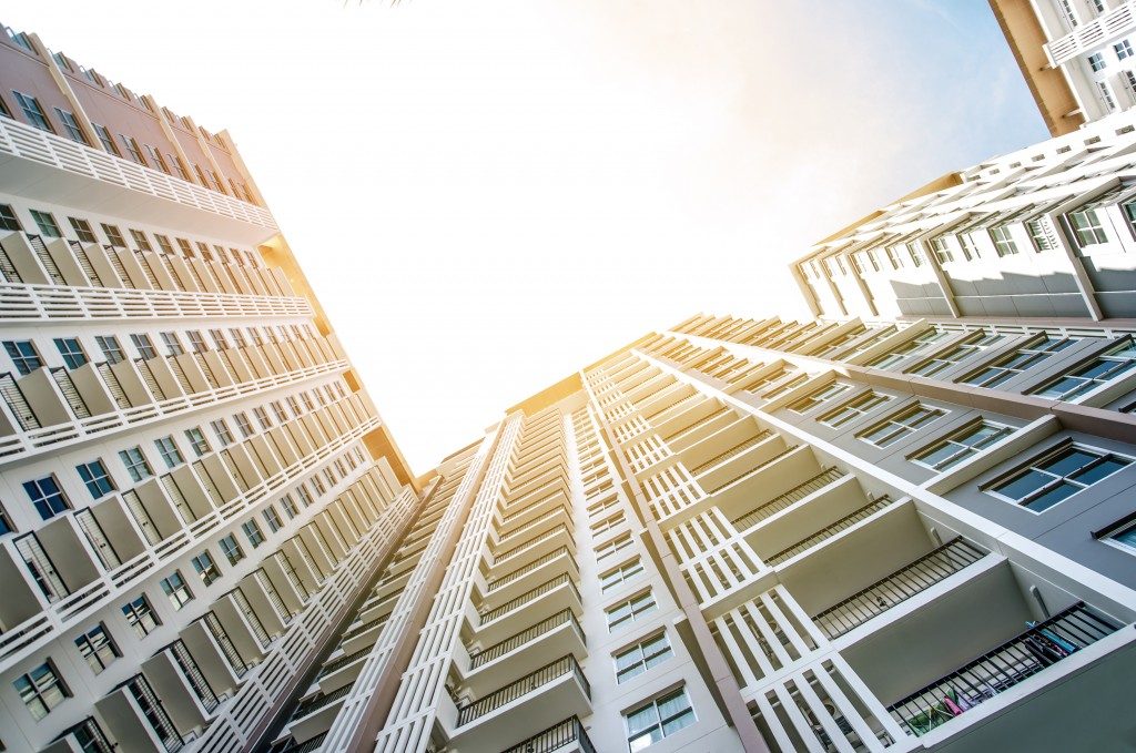 Upward shot of a condo