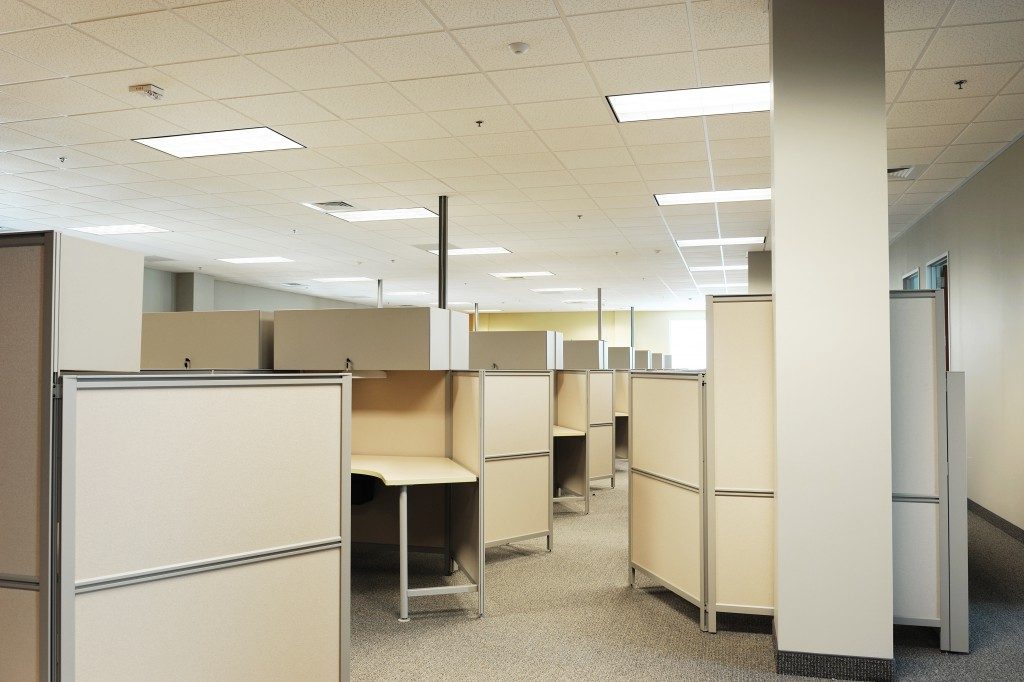 Empty office cubicle