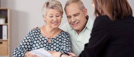 Couple talking to an estate planning attorney