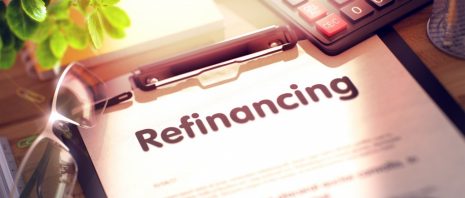 Refinancing contract on a desk