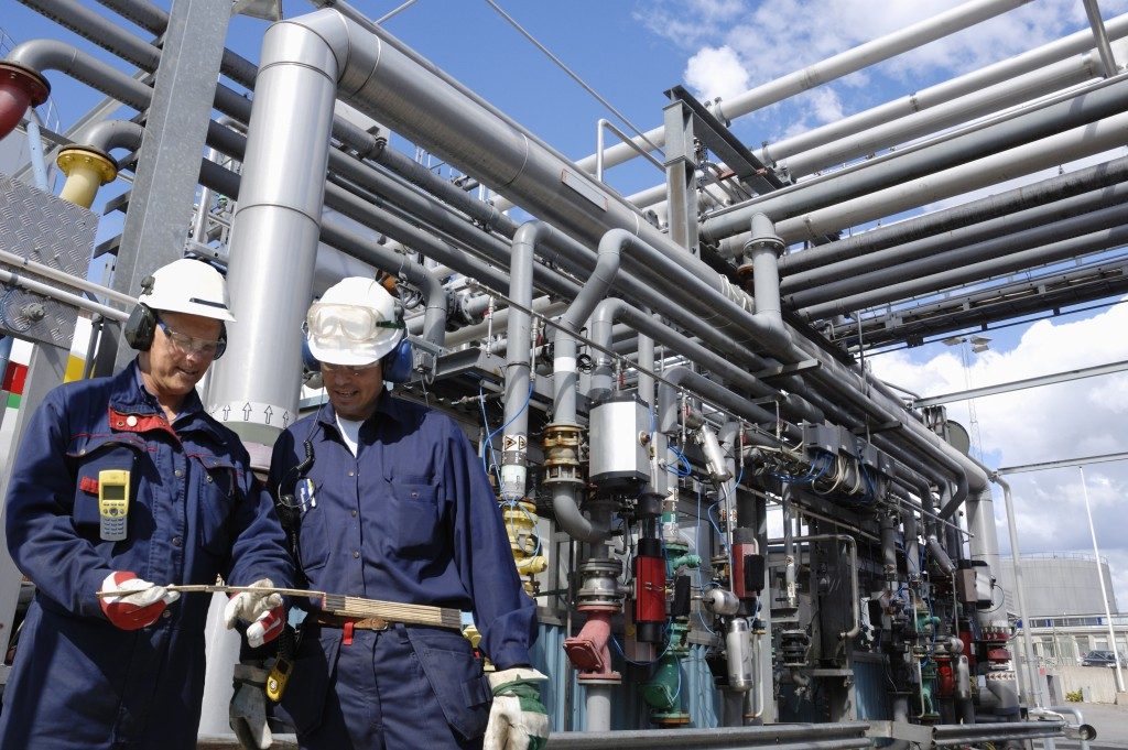 workers in a industrial plant