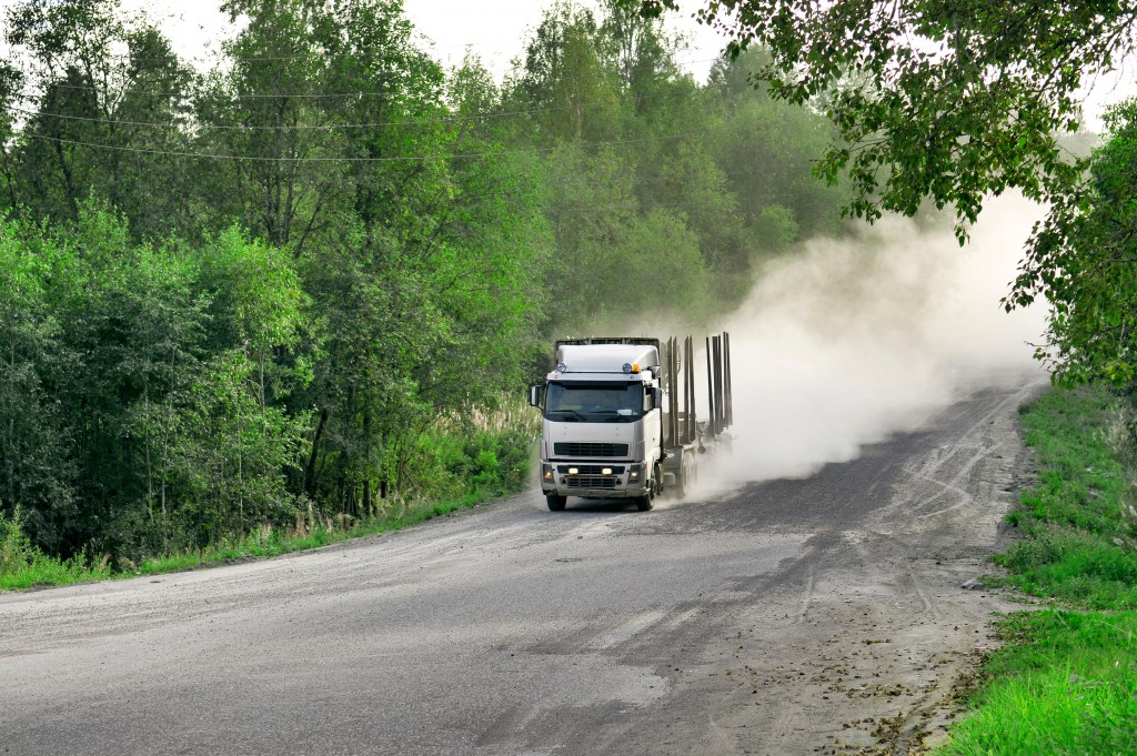 Truck Barelling Down a Slope